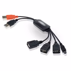 Conceptronic 4 Ports USB Hub, Noir, Rouge, Chine, 130 mm, 200 mm, 20 mm, 60 g