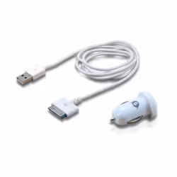 Conceptronic CUSBCAR2ASET, Auto, Allume-cigare, 5 V, Blanc