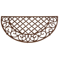 Esschert Design Paillasson en fonte demi-lune carreau