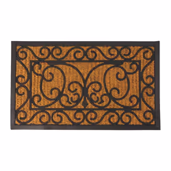 Esschert Design Paillasson caoutchouc/coco L, Paillasson caoutchouc, Intérieur & extérieur, Rectangulaire, Marron, Motif, Fib ...