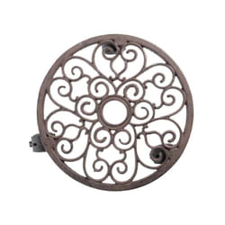Esschert Design - Porte plante rond en fonte 3 roulettes