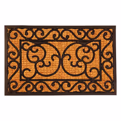 Esschert Design RB21, Paillasson caoutchouc, Intérieur &amp; extérieur, Ovale, Noir, Marron, Motif, Coco