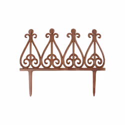 Esschert Design 8714982023606, Clôture en métal, Panneau, Clôture décorative, Fonte, Marron, 392 mm