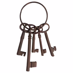 Esschert Design DB53, Porte-clés, Marron, Fonte, Rond, 89 mm, 43 mm