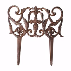 Esschert Design 8714982037665, Clôture en métal, Panneau, Clôture décorative, Fonte, Marron, 295 mm