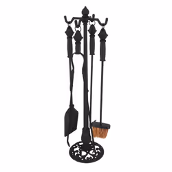 Esschert Design 8714982037740, Ensemble outils d cheminée, Noir, Fonte, 215 mm, 215 mm, 785 mm