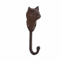 Esschert Design Crochet chat, Intérieure et extérieure, Crochet universel, Marron, Fonte, Vis, 44 mm