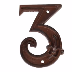 Esschert Design DB62-3, Chiffre décorative, Fonte, Marron, 1 pièce(s)