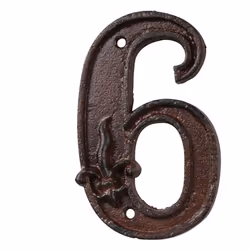 Esschert Design DB62-6, Chiffre décorative, Fonte, Marron, 1 pièce(s)