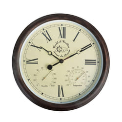 Esschert Design TF009 Horloge murale et de table Horloge à quartz Rond Marron