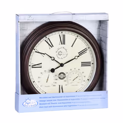 Esschert Design TF009 Horloge murale et de table Horloge à quartz Rond Marron
