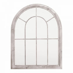 Miroir métal 88 cm gris