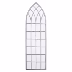 Complétez votre décoration de jardin avec cette belle décoration murale. Ce grand miroir basé sur d'anciennes fenêtres d'égli ...