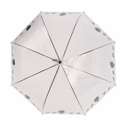 Esschert Design 8714982106354 parapluie Noir, Transparent Acier Polypropylène (PP) Complet