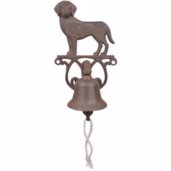 Cloche de porte en fonte Petit chien Idéale pour décorer l'entrée de votre porte de maison, cette cloche en fonte Petit chien ...