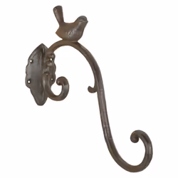 Esschert Design Crochet oiseau en fonte, Intérieure et extérieure, Crochet universel, Marron, Fonte, Vis, 274 mm