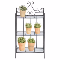 Esschert Design BPH87, Support de pots, Fer, Noir, Extérieure, 3 étagères, 600 mm