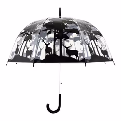 Esschert Design TP233, Complet, Parapluie, Autres, Noir, Transparent, Acier, Acier