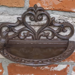 Esschert Design BR26 mangeoire pour oiseau Marron Fonte Support