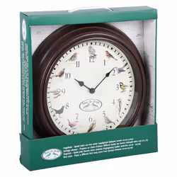 Esschert Design Horloge avec des sons d'oiseaux