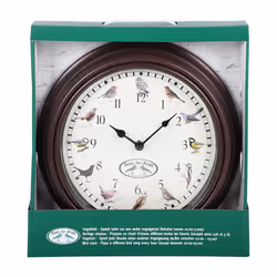 Esschert Design Horloge avec des sons d'oiseaux