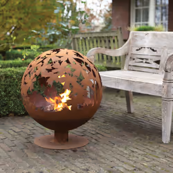 Esschert Design FF293 cheminée Extérieure Cheminée portable Bois de chauffage Couleur rouille