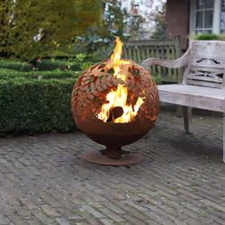 Esschert Design FF294 cheminée Extérieure Cheminée portable Bois de chauffage Couleur rouille