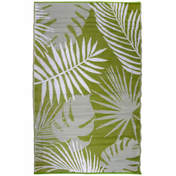 Esschert Design OC22, Extérieure, Tapis, Vert, Blanc, Image, Floral, Rectangle
