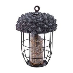 Esschert Design FB418 mangeoire pour oiseau Argent Polyrésine, Polystyrène, Acier Support