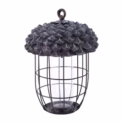 Esschert Design FB418 mangeoire pour oiseau Argent Polyrésine, Polystyrène, Acier Support