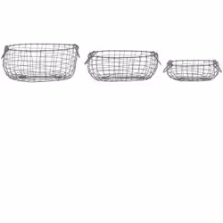 Esschert Design WB31, Gris, Panier, Monochromatique, Ovale