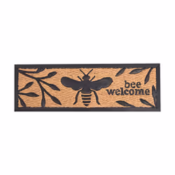 Esschert Design BEE006, Paillasson décoratif, Intérieur & extérieur, Rectangulaire, Noir, Marron, Image, Fibre