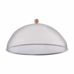 Esschert Design Cloche Alimentaire, acier inoxyd. L, Cloche, Acier inoxydable, Bois, Acier inoxydable, Bois, Rond, Uniforme,  ...