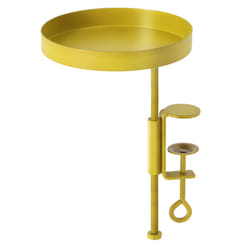 Esschert Design Plateau rebord de fenêtre rond doré S.