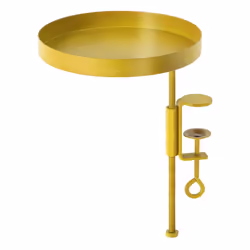 Esschert Design Plateau rebord de fenêtre rond doré M, Support de pots, Acier, Or, 180 mm, 180 mm, 246 mm