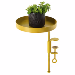 Esschert Design Plateau rebord de fenêtre rond doré M