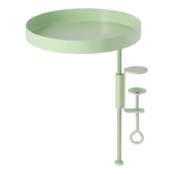 Esschert Design Plateau rebord de fenêtre rond vert M, Support de pots, Acier, Vert, 180 mm, 180 mm, 246 mm