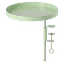 Esschert Design Plateau rebord de fenêtre rond vert L, Support de pots, Acier, Vert, 240 mm, 240 mm, 246 mm