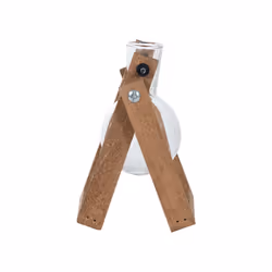 Esschert Design AGG98 vase Autres Verre, Fer, Bois Transparent, Bois