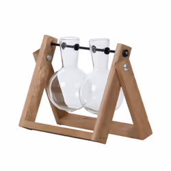 Esschert Design AGG99 vase Autres Verre, Fer, Bois Transparent, Bois