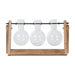 Esschert Design AGG100 vase Autres Verre, Fer, Bois Transparent, Bois