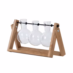 Esschert Design AGG100 vase Autres Verre, Fer, Bois Transparent, Bois