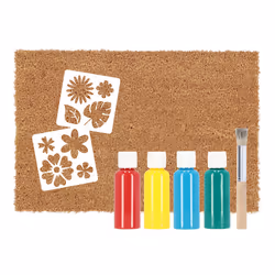 Esschert Design KG253, Paillasson décoratif, Intérieure, Rectangulaire, Beige, Monochromatique, PVC