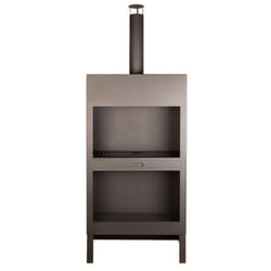 Esschert Design - Chauffe-terrasse + range bois noir xl