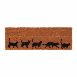 Esschert Design RB268, Paillasson supérieur, Intérieur &amp; extérieur, Rectangulaire, Noir, Marron, Image, Coco