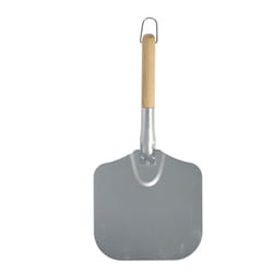 Esschert Design - Pelle à pizza en aluminium et manche en bois - Argenté/Beige - l 45,9 x l 22,5 cm - Livraison gratuite