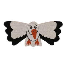 Esschert Design RB285 paillasson Paillasson décoratif Intérieur & extérieur Stork shaped Noir, Orange, Blanc