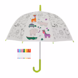 Esschert Design KG281 parapluie pour enfants Noir, Vert, Transparent