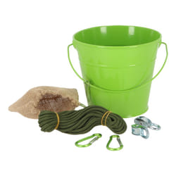 Kit de seau en métal à poulies pour enfant - Vert - 1,65 l - Livraison gratuite