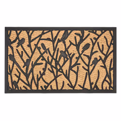 Esschert Design RB289, Paillasson caoutchouc, Intérieur &amp; extérieur, Rectangulaire, Marron, Motif, Noix de coco
